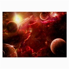 Space Red Large Glasses Cloth by Sapixe