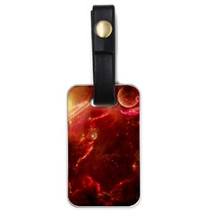 Space Red Luggage Tags (one Side)  by Sapixe