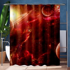 Space Red Shower Curtain 60  X 72  (medium)  by Sapixe