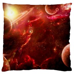 Space Red Large Cushion Case (one Side) by Sapixe