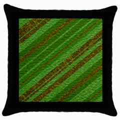 Stripes Course Texture Background Throw Pillow Case (black) by Sapixe