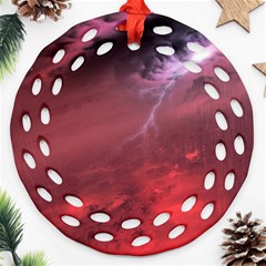 Storm Clouds And Rain Molten Iron May Be Common Occurrences Of Failed Stars Known As Brown Dwarfs Ornament (round Filigree) by Sapixe