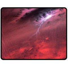 Storm Clouds And Rain Molten Iron May Be Common Occurrences Of Failed Stars Known As Brown Dwarfs Double Sided Fleece Blanket (medium)  by Sapixe