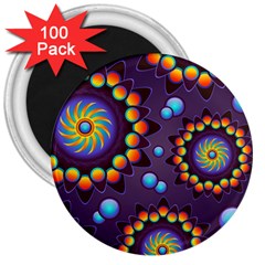 Texture Background Flower Pattern 3  Magnets (100 Pack) by Sapixe