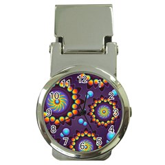 Texture Background Flower Pattern Money Clip Watches by Sapixe