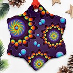 Texture Background Flower Pattern Ornament (Snowflake) Front