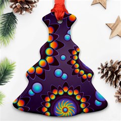 Texture Background Flower Pattern Ornament (christmas Tree)  by Sapixe