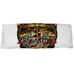 Tattoo Art Print Traditional Artwork Lighthouse Wave Body Pillow Case (dakimakura) by Sapixe