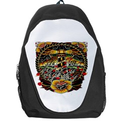 Tattoo Art Print Traditional Artwork Lighthouse Wave Backpack Bag by Sapixe