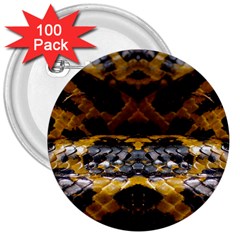 Textures Snake Skin Patterns 3  Buttons (100 pack) 