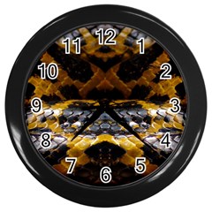 Textures Snake Skin Patterns Wall Clocks (Black)