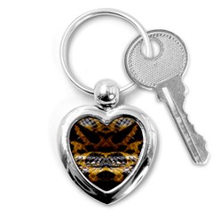 Textures Snake Skin Patterns Key Chains (Heart) 