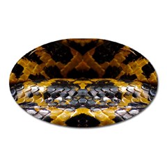 Textures Snake Skin Patterns Oval Magnet