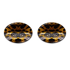 Textures Snake Skin Patterns Cufflinks (Oval)