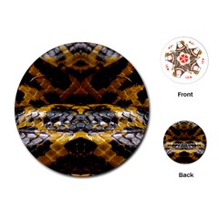 Textures Snake Skin Patterns Playing Cards (Round) 