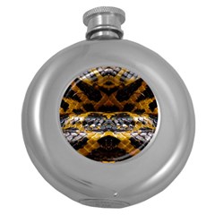 Textures Snake Skin Patterns Round Hip Flask (5 oz)