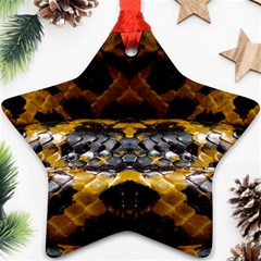 Textures Snake Skin Patterns Star Ornament (Two Sides)