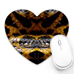 Textures Snake Skin Patterns Heart Mousepads