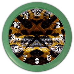 Textures Snake Skin Patterns Color Wall Clocks