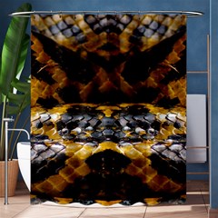 Textures Snake Skin Patterns Shower Curtain 60  x 72  (Medium) 