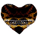 Textures Snake Skin Patterns Large 19  Premium Heart Shape Cushions Front