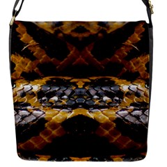 Textures Snake Skin Patterns Flap Messenger Bag (S)