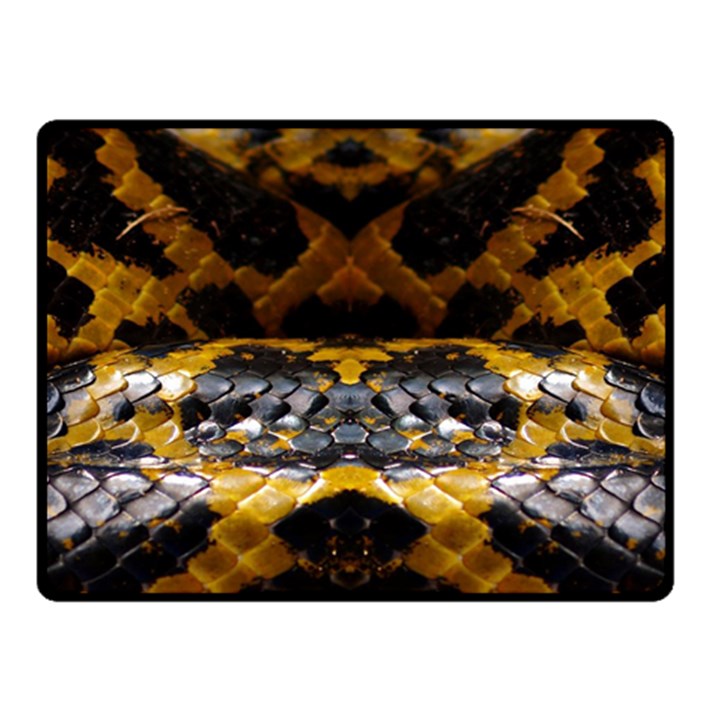 Textures Snake Skin Patterns Double Sided Fleece Blanket (Small) 