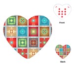 Tiles Pattern Background Colorful Playing Cards (Heart)  Front