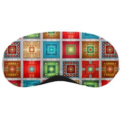 Tiles Pattern Background Colorful Sleeping Masks by Sapixe