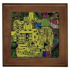 Technology Circuit Board Framed Tiles by Sapixe