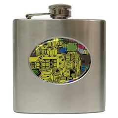 Technology Circuit Board Hip Flask (6 Oz) by Sapixe