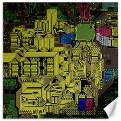 Technology Circuit Board Canvas 16  X 16   by Sapixe