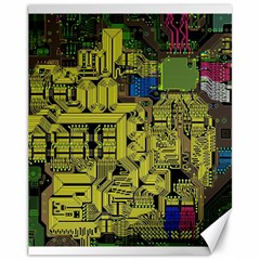 Technology Circuit Board Canvas 11  X 14   by Sapixe