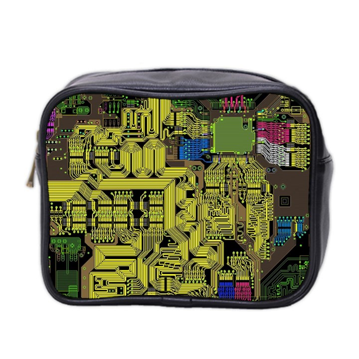 Technology Circuit Board Mini Toiletries Bag 2-Side