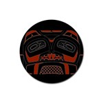 Traditional Northwest Coast Native Art Rubber Round Coaster (4 pack)  Front