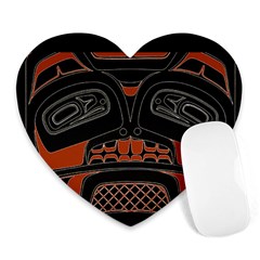 Traditional Northwest Coast Native Art Heart Mousepads by Sapixe