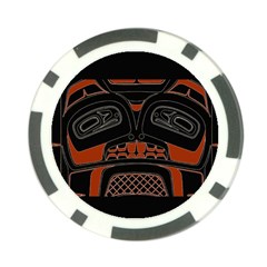 Traditional Northwest Coast Native Art Poker Chip Card Guard by Sapixe