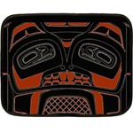 Traditional Northwest Coast Native Art Double Sided Fleece Blanket (Mini)  35 x27  Blanket Front