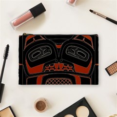 Traditional Northwest Coast Native Art Cosmetic Bag (medium)  by Sapixe