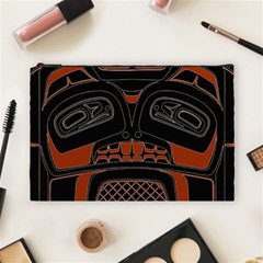 Traditional Northwest Coast Native Art Cosmetic Bag (large)  by Sapixe