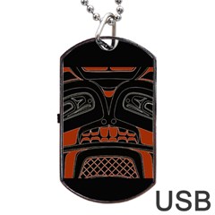 Traditional Northwest Coast Native Art Dog Tag Usb Flash (one Side) by Sapixe