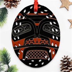 Traditional Northwest Coast Native Art Ornament (oval Filigree) by Sapixe