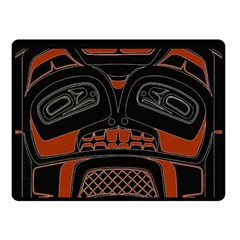 Traditional Northwest Coast Native Art Double Sided Fleece Blanket (small)  by Sapixe