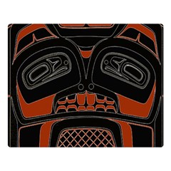 Traditional Northwest Coast Native Art Double Sided Flano Blanket (large)  by Sapixe