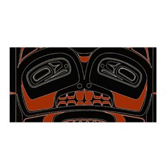 Traditional Northwest Coast Native Art Satin Wrap by Sapixe