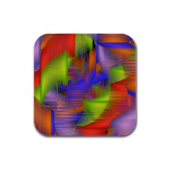 Texture Pattern Programming Processing Rubber Square Coaster (4 Pack)  by Sapixe