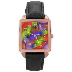 Texture Pattern Programming Processing Rose Gold Leather Watch  by Sapixe