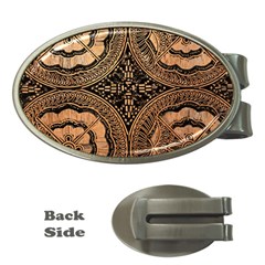 The Art Of Batik Printing Money Clips (oval)  by Sapixe