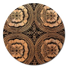 The Art Of Batik Printing Magnet 5  (round) by Sapixe