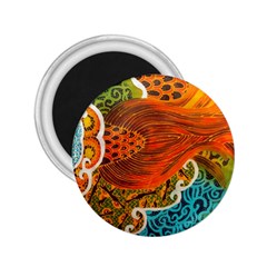 The Beautiful Of Art Indonesian Batik Pattern 2.25  Magnets